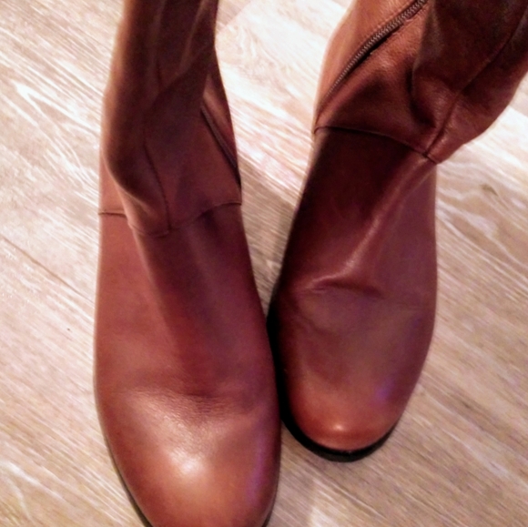 Ciao Bella Brown Leather Tall Riding Boots - Picture 4 of 8